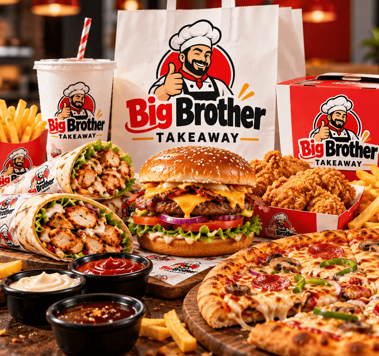 big brother takeaway in Manchester menu photo