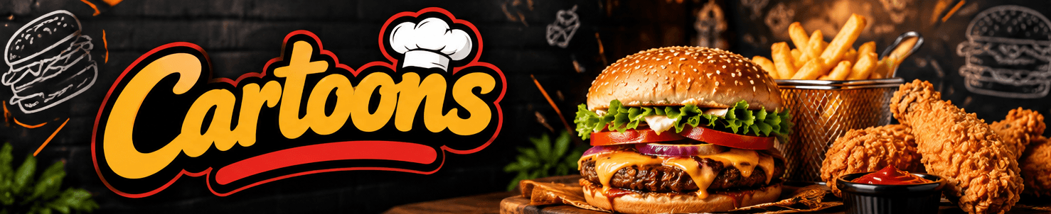 Cartoons in UK food and menu
