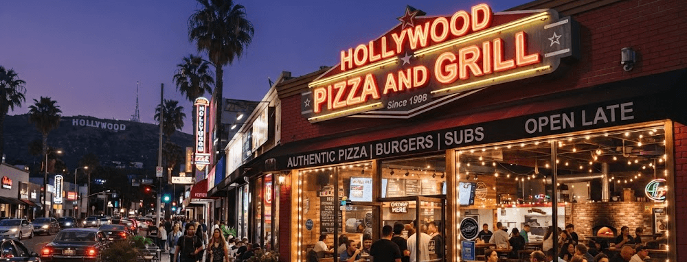 hollywood pizza and grill in London food and menu