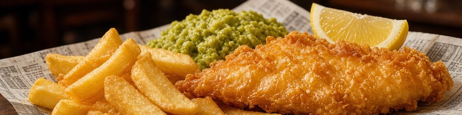salt and vinegar fish and chips in Blackpool menu photo