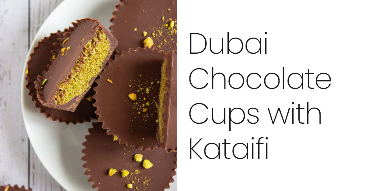 Dubai Chocolate Cups with Kataifi and Pistachio