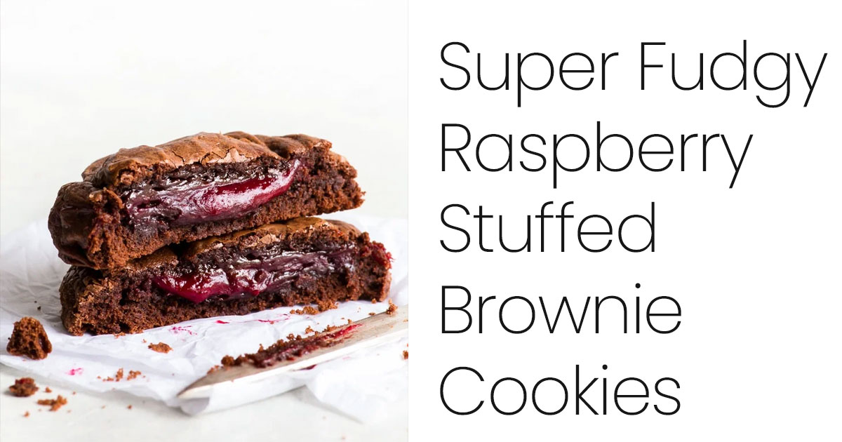 Fudgy Chocolate Cookies with Raspberry
