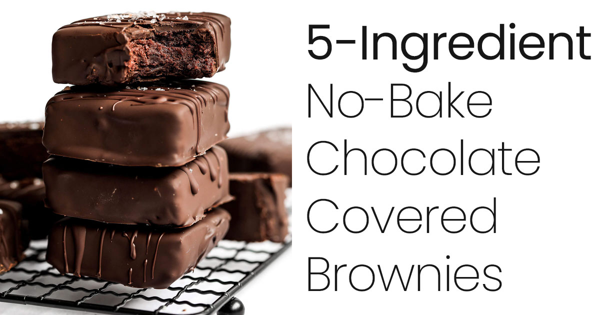 No-Bake Chocolate Covered Brownies