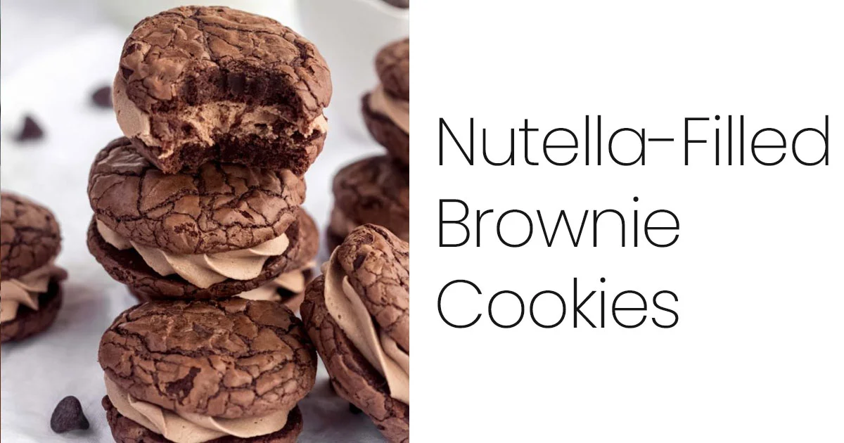Nutella-Filled Brownie Cookies