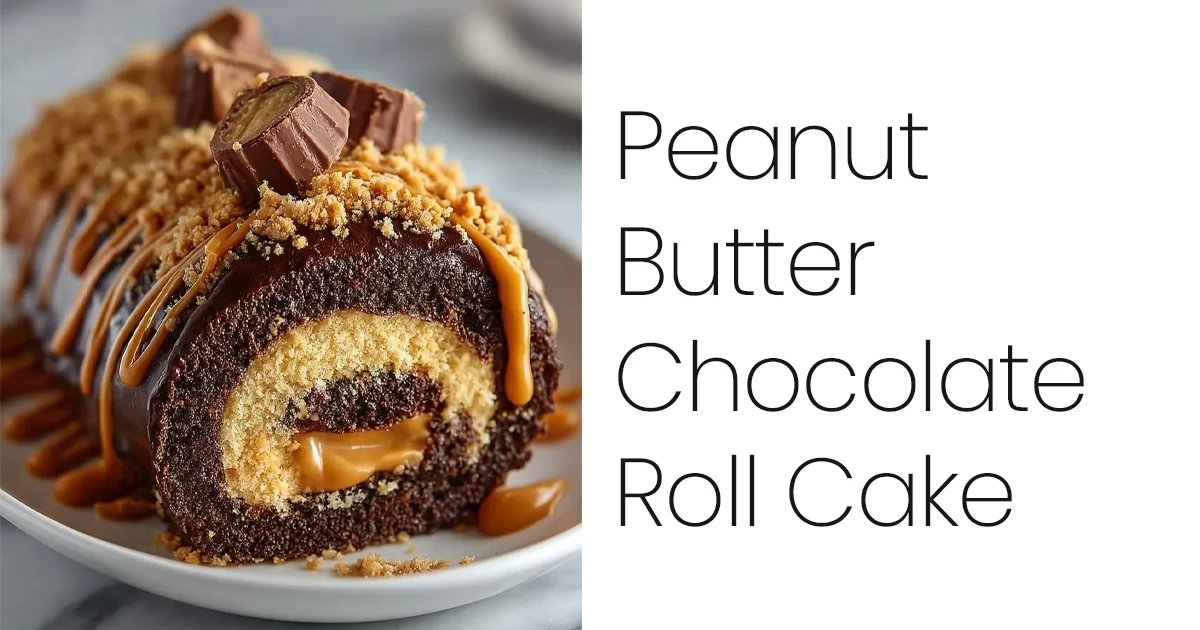 Peanut Butter Chocolate Roll Cake