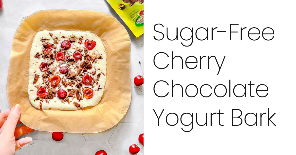 Sugar-Free Cherry Chocolate Yogurt Bark