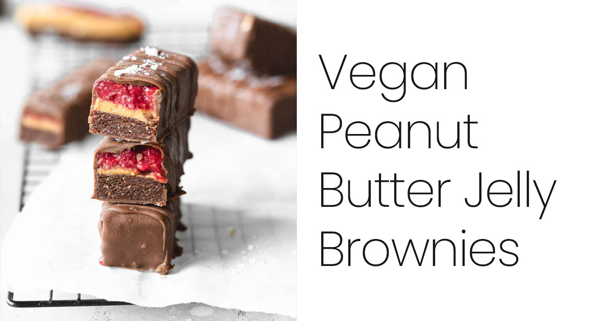 Vegan Peanut Butter Jelly Brownies